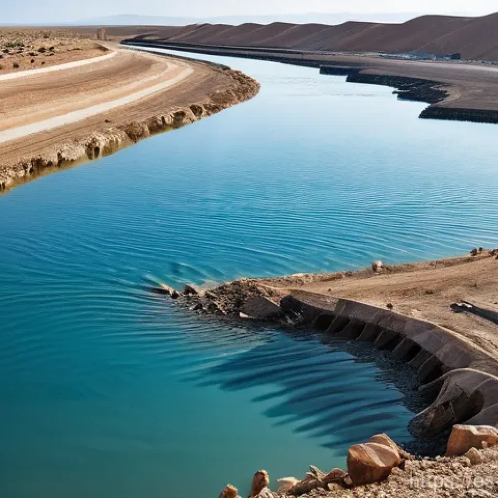 담수화 기술의 표준화 및 인증 과정 - **Prompt 1: Arid Landscape Meets Desalination Hope**
    *   **Description**: A dramatic, wide-angle...