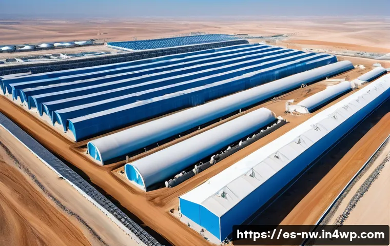 담수화 기술의 주요 기업 비교 - A sprawling, ultra-modern reverse osmosis desalination plant, inspired by ACCIONA's global projects ...